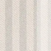 Woven textile, off-white and pale gray diagonal stripe, dense structured weave; Miniforms "Voulez Vous" Dedard fabric sample.